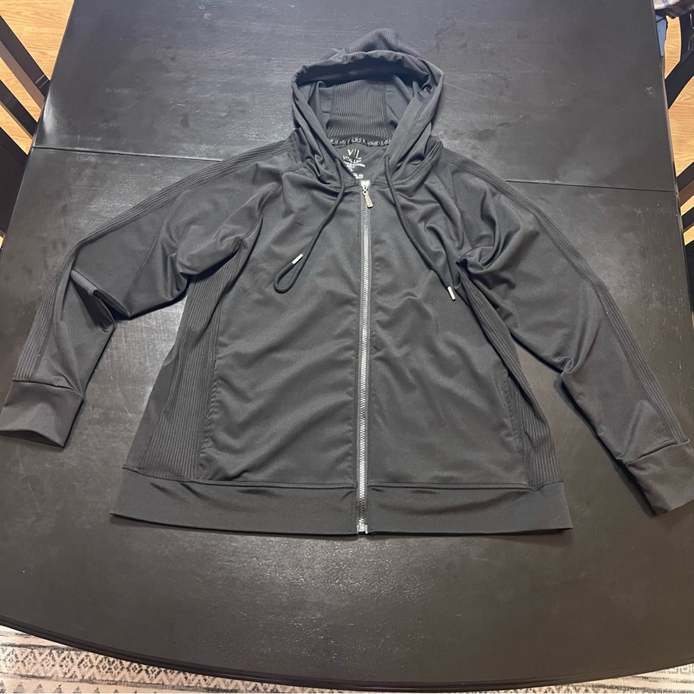 Vital Life Black Zip-Up Hoodie